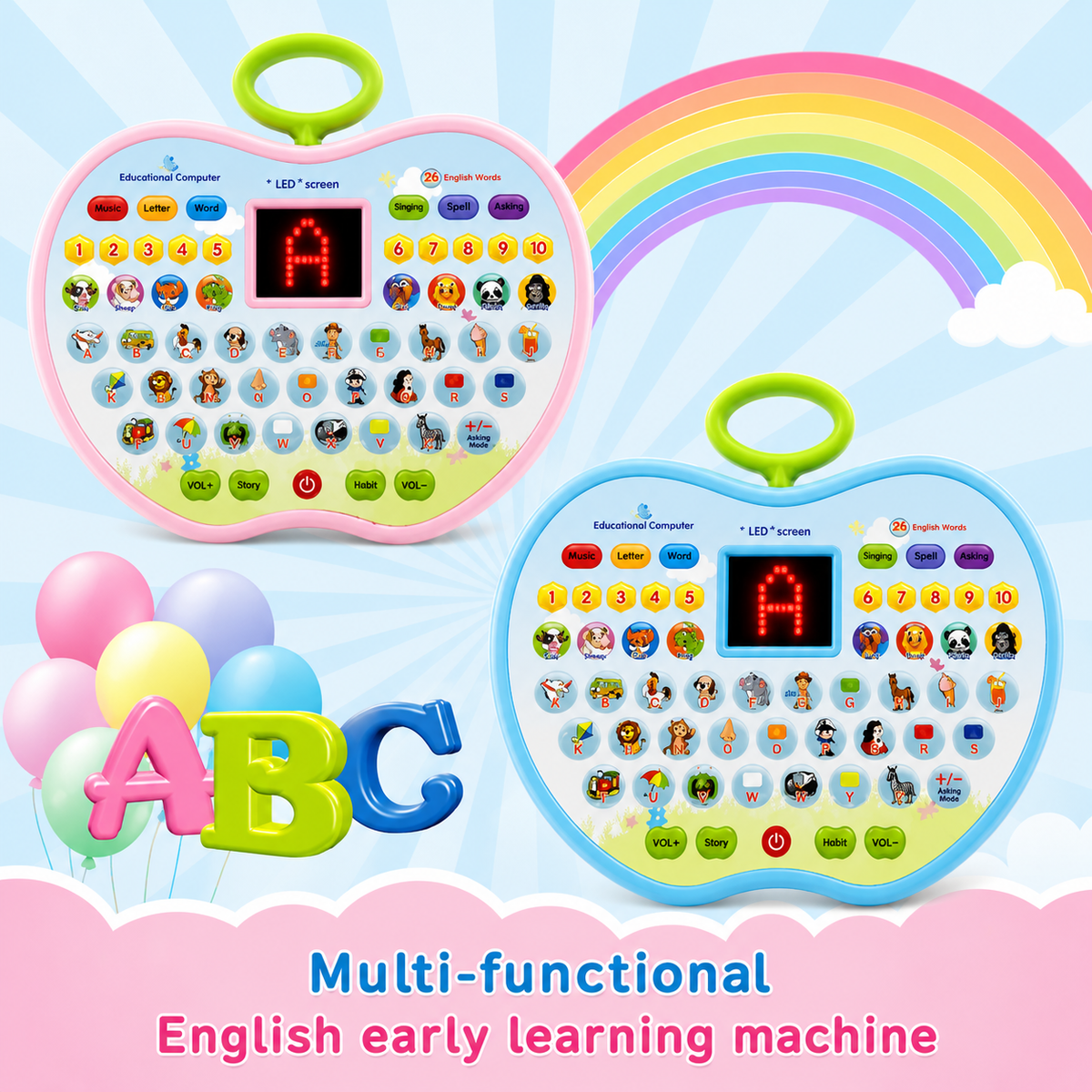 Goyal's Play & Learn Educational Learning Laptop Toy | Alphabets/Counting/Words and More Functions
