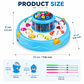 Goyal's Fishing Fish-Catching Game with 26 Piece Fishes, 2 Rotary Ponds and 4 Pods with Music and Light Function (Blue)