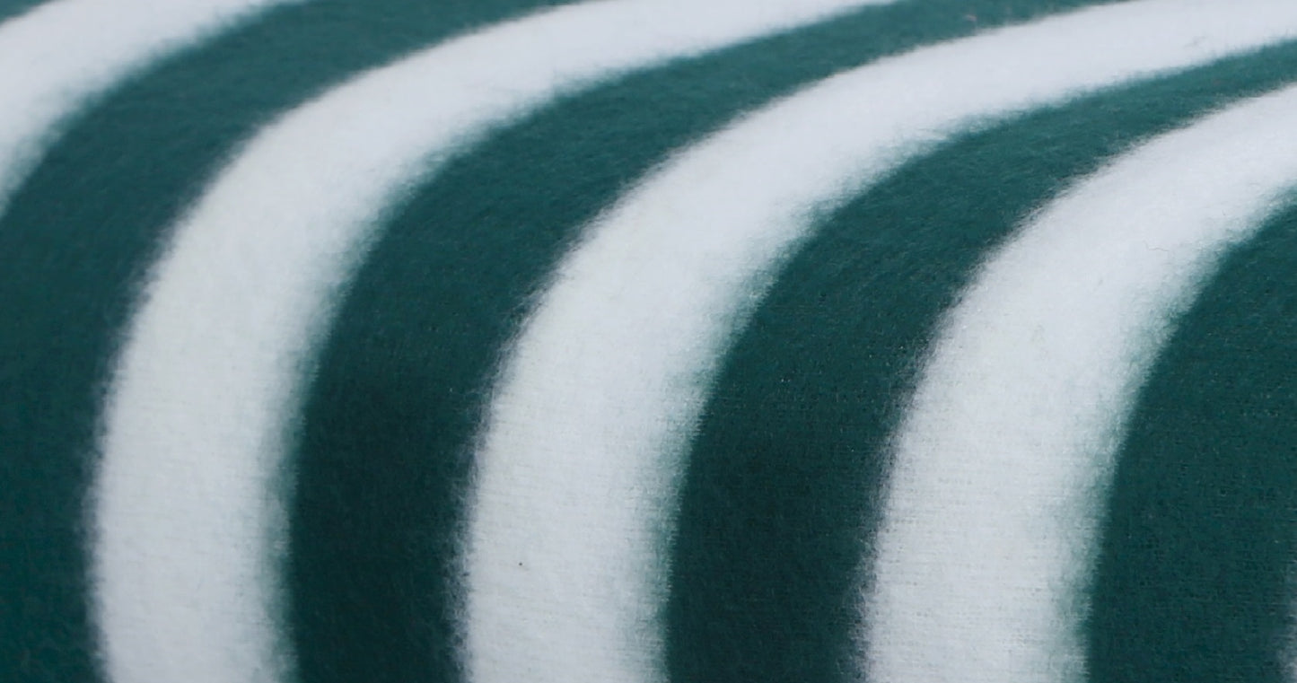 Goyal's Polar Fleece Single Bed Stripes Design AC Blanket - (Green & White)