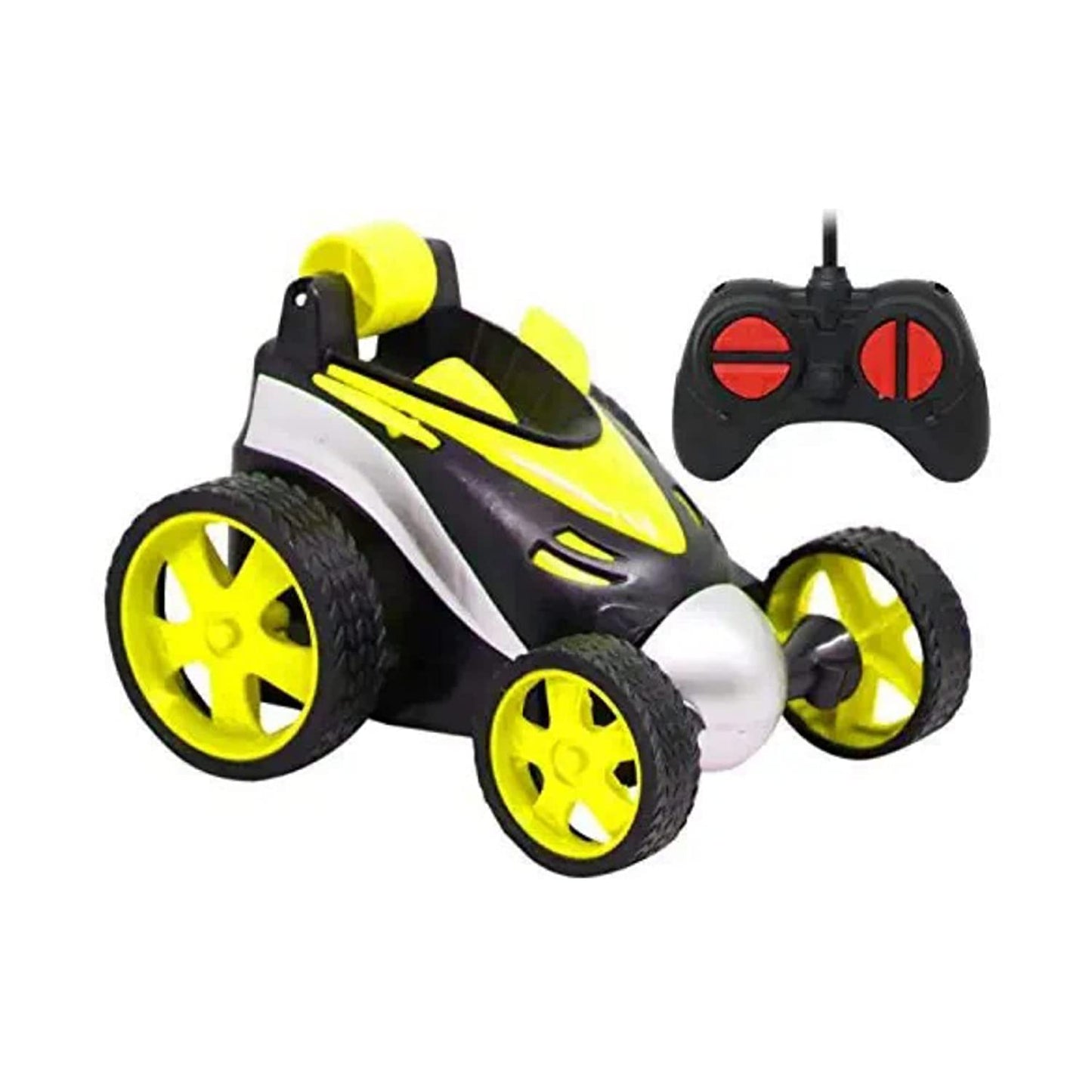 Refurbished-  Goyal's Plastic Remote Control Acrobatic Stunt Car 360° Rotating Rolling Electric Race Car Toy with USB Charging Cable, for Kids Age 3 Years & Above - (Stunt Car)