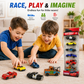Goyal's Mini Die-Cast Metal Car Set | Free-Wheel Racing Cars with Detailed Designs | Small Toy Vehicles for Kids | 2.5–3 Inch Cars | Pack of 6