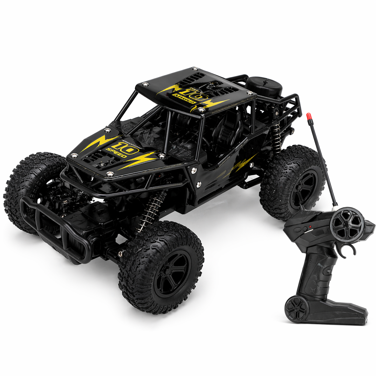 Goyal's 1:18 RC Monster Truck Rock Crawler | 2WD Remote Control Off-Road Car with 5 Functions, Brushed Motor & Rechargeable Battery | High-Speed Racing Toy for Kids | Ages 5–12