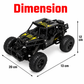 Goyal's 1:18 RC Monster Truck Rock Crawler | 2WD Remote Control Off-Road Car with 5 Functions, Brushed Motor & Rechargeable Battery | High-Speed Racing Toy for Kids | Ages 5–12