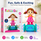 Goyal's 360° Rotating Dancing Girl Doll Toy | Musical Doll with Multicolour Flashing Lights & Bump and Go Action | Moving Activity Toy for Kids | Sit Girl