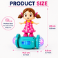 Goyal's 360° Rotating Dancing Girl Doll Toy | Musical Doll with Multicolour Flashing Lights & Bump and Go Action | Moving Activity Toy for Kids | Sit Girl
