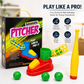 Goyal's Automatic Plastic Pitcher Power Shot Game | Batting & Ball Hitting Game with 1 Bat & 3 Balls | Interactive Baseball Practice Toy for Kids | Outdoor Sports Game