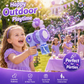 Goyal's Big Size Automatic Bubble Machine Gun for Kids | Bubble Blower with Leak-Resistant Design & 2 Bubble Solution Bottles | Battery Operated Outdoor Party Toy | Multicolour