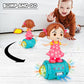Goyal's 360 Degree Rotating Musical Dancing Girl Doll Toy with Attractive Multi Color Flashing Lights (Sit Girl)