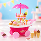 Goyal's Ice Cream Cart Pretend Play Set for Kids | Sweet Shop Trolley with Umbrella, Ice Cream Cones, Popsicles, Sweets & Play Money | Educational Role Play Toy for Boys & Girls | Ages 3+