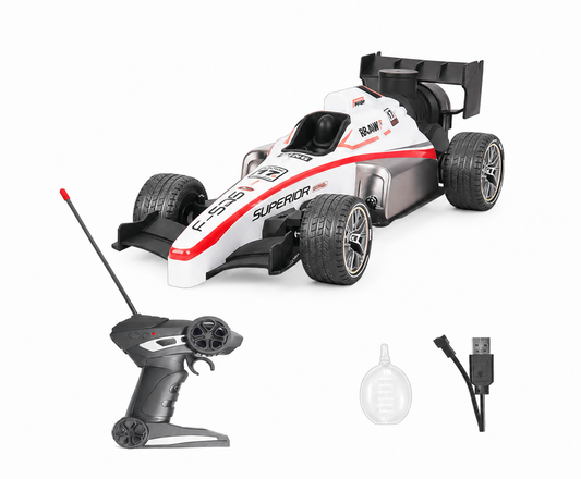 Goyal's 1:14 Scale F1 RC Racing Car | 2WD Remote Control Formula Car with Smoke Spray, Lights & Flame Effect | Rechargeable High-Speed Racing Toy for Kids & Adults