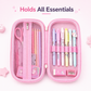 Goyal's 3D Unicorn EVA Hard Shell Pencil Case for Girls | Large Capacity Double Layer Pencil Box with Mesh Pocket & Pen Slots | Waterproof Durable Cute Stationery Organizer for Kids School Students