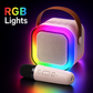 Goyal's Rechargeable Karaoke Mic with Speaker | Wireless Bluetooth Singing Microphone with LED Lights & Voice Effects | Portable Mini Karaoke Speaker for Kids & Adults