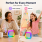 Goyal's Rechargeable Karaoke Mic with Speaker | Wireless Bluetooth Singing Microphone with LED Lights & Voice Effects | Portable Mini Karaoke Speaker for Kids & Adults