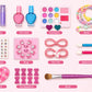 Goyal's Princess Kids Makeup Kit, Eyeshadow Palette, Nail Polish, Lip Gloss, Hair Accessories, Safe Non-Toxic Beauty Toy for Kids 31x25 cm