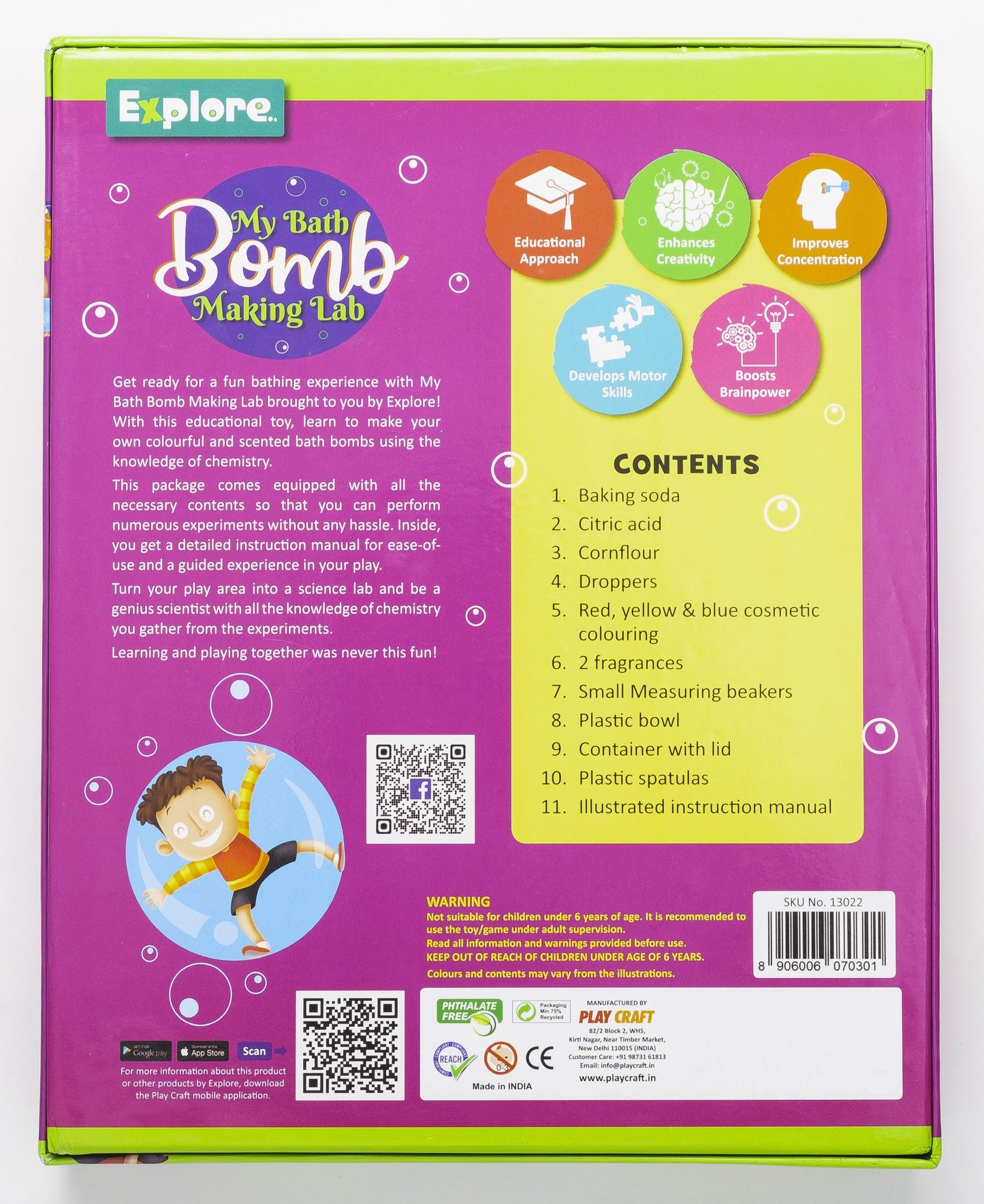 Goyal's Science Experiments STEM Learner | My Bath Bomb Making Lab (Learning & Educational DIY Activity Toy Kit, for Ages 6+ of Boys and Girls)