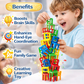 Goyal's Chair Tower Stacking Game | 36-Piece Balance & Building Game with 6 Colours & 10 Challenge Cards | Interactive STEM Skill Toy for Kids & Family | 2+ Players