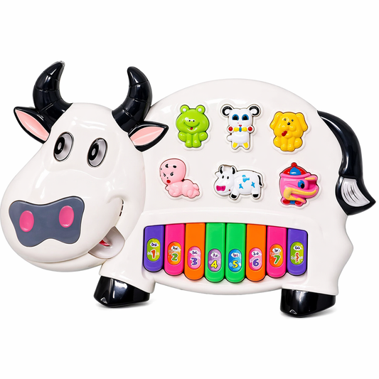 Goyal's Musical Piano Toy for Kids | 3 Modes Piano with Animal Sounds, Melodious Songs & Flashing Lights | Colourful Interactive Musical Toy | 6 Months+