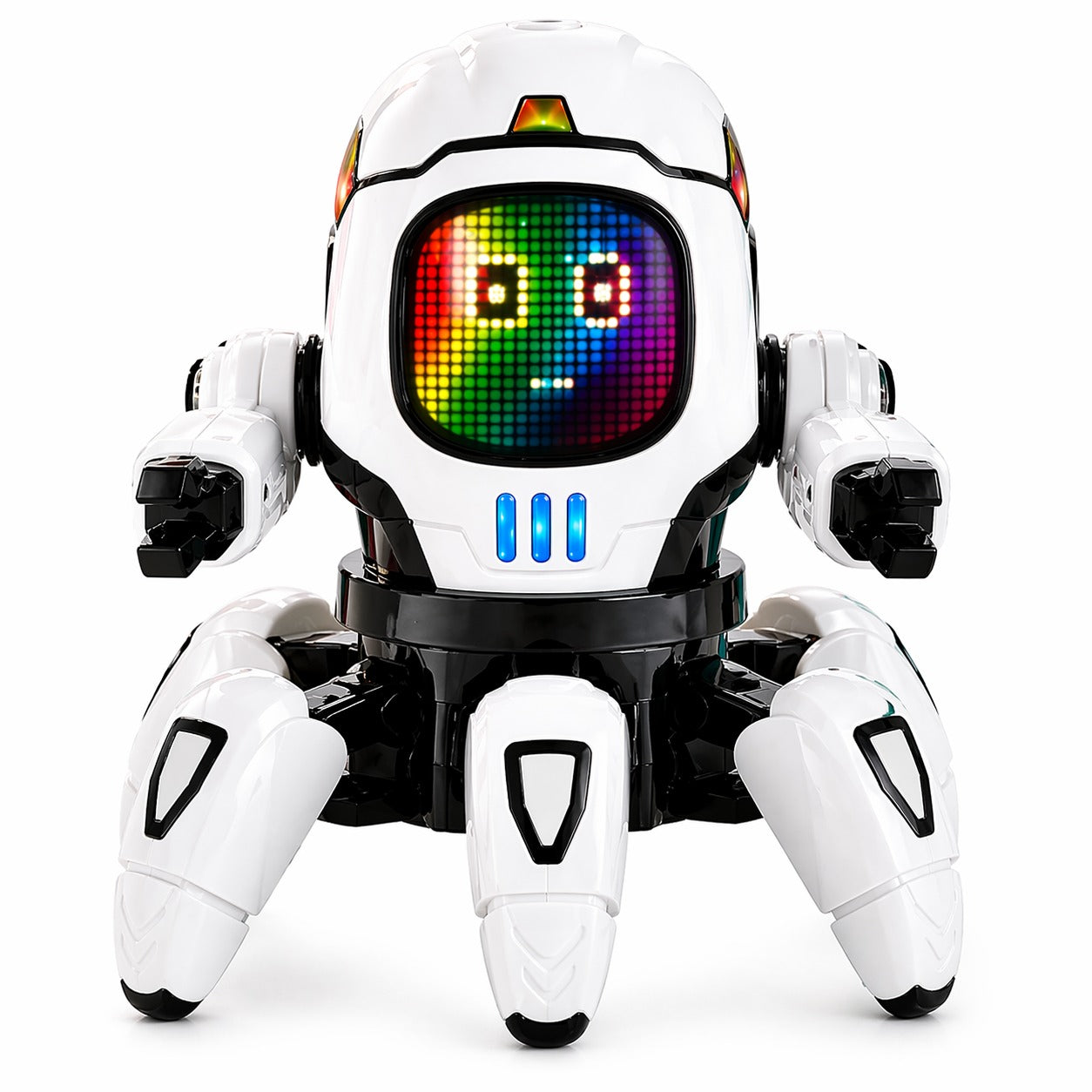 Goyal’s Dancing Six Claw Robot Toy with Music & LED Lights | Interactive Moving Robot for Kids | Musical Action Toy for Boys & Girls - White
