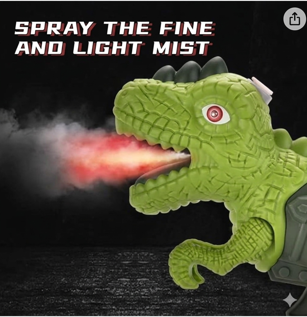Goyal’s Dinosaur Water Spray Guns for Kids Light-up Dinosaur Water Spray Gun Battery Operated Dinosaur Spray Pistols with Light(Multicolor)