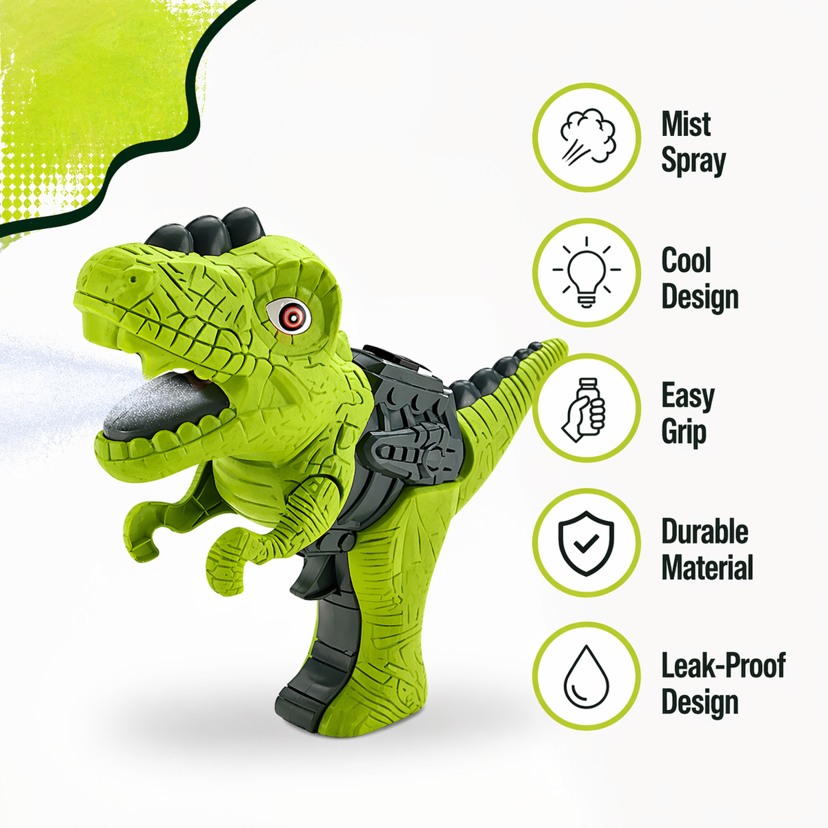 Goyal’s Dinosaur Water Spray Guns for Kids Light-up Dinosaur Water Spray Gun Battery Operated Dinosaur Spray Pistols with Light(Multicolor)