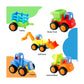 Goyal's Unbreakable Friction Cars, Construction Vehicle Toys(Trolley, Tractor, Bull Dozer, Dump Truck, Cement Mixer) for Boy Girl Toddlers, Ideal Gift for Baby Kid, Infants- Set of 5 Pcs
