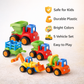 Goyal's Unbreakable Friction Cars, Construction Vehicle Toys(Trolley, Tractor, Bull Dozer, Dump Truck, Cement Mixer) for Boy Girl Toddlers, Ideal Gift for Baby Kid, Infants- Set of 5 Pcs