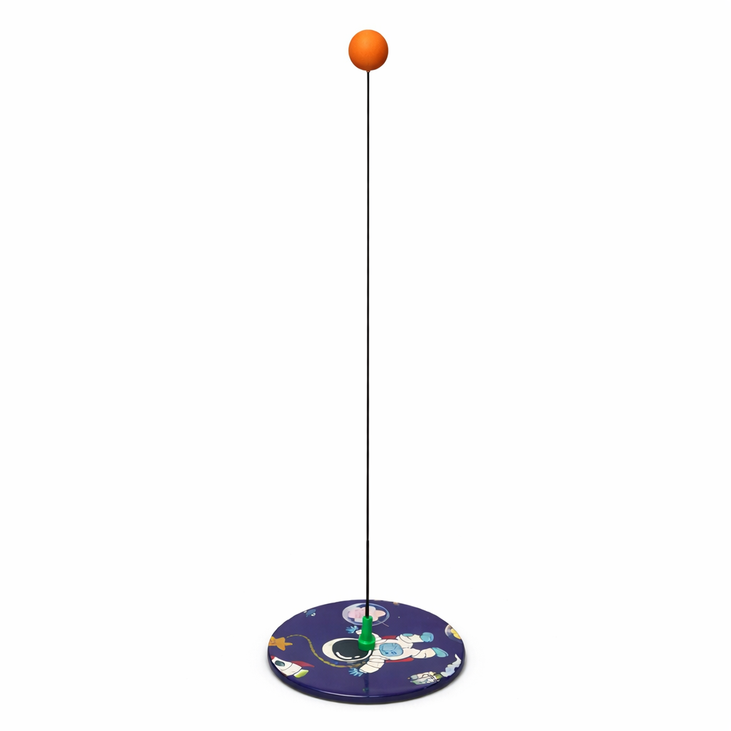 Goyal's Rebound Table Tennis Trainer Set | Self-Training Ping Pong Practice Game with Elastic Rebound Ball, Training Stand & 2 Wooden Rackets | Indoor & Outdoor Sports Toy for Kids & Family