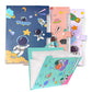 Goyal's Space Theme Multicolor A4 File Folder with 6 Pockets, Office Documents File, Expandable Folder (Pack of 4 Random Color)