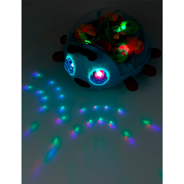 Goyal's Transparent Bump and Go Ladybug with 3D Lightning, Moving Gears and Music | Birthday Toy Gift for 2-5 Year Old Boy, Girl, Baby