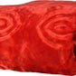 Goyal's Polyester Embossed Floral Printed 500TC Single Bed Mink Blanket 63 X 85 Inch - Red, reversible