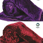 Goyal's Polyester Embossed Floral Printed 500TC Double Bed Mink Blanket 87 X 85 Inch Set of 2 - Purple and Maroon