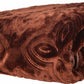 Goyal's Polyester Embossed Floral Printed 500TC Double Bed Mink Blanket 87 X 85 Inch Set of 2 - Brown