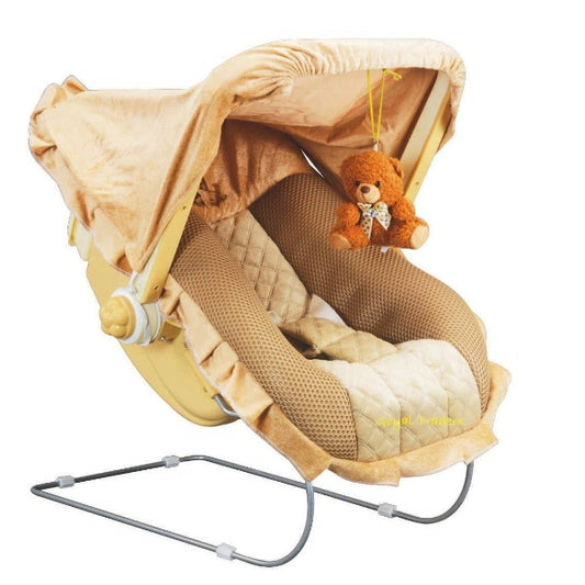 Goyal's 12 in 1 Musical Baby Feeding Swing Rocker Carry Cot Cum Bouncer with Mosquito Net, Storage Box and Swinging Ropes