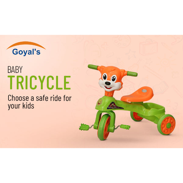 Goyal's Chikoo Baby Tricycle Ride On with Music & Lights