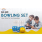 Goyal's Big Size Bowling Set with 6 Big Pins and 1 Easy Insert Finger Ball Toy for Kids in Carrying Bag