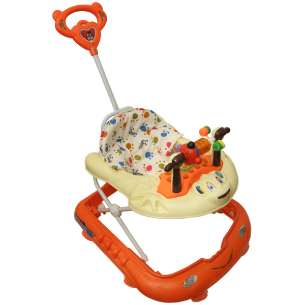 Goyal's Monkey Baby Musical & Lights, Foldable & Height Adjustable Walker with Parental Handle