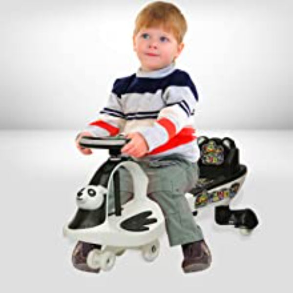 Goyal's Panda Magic Car with Back Rest, Music & Lights, Suitable for Age 2 - 8 Years