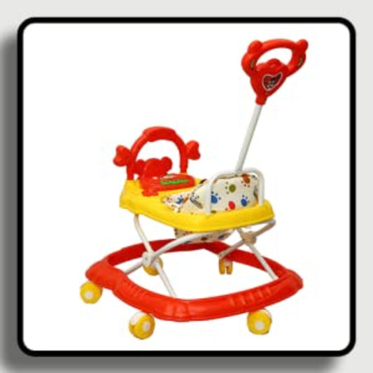 Goyal's Teddy Baby Adjustable Walker - Music & Rattles with Parental Handle