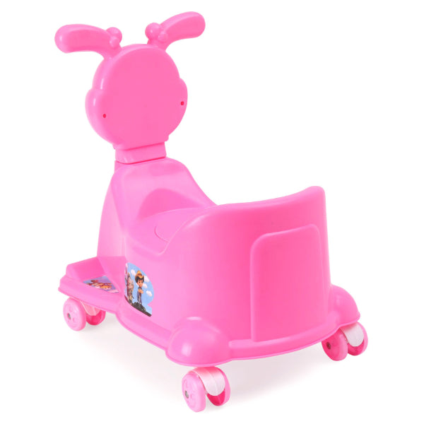 Goyal's Rabbit Style Baby Potty Seat Cum Rider with Wheel and Removable Bowl for Kids