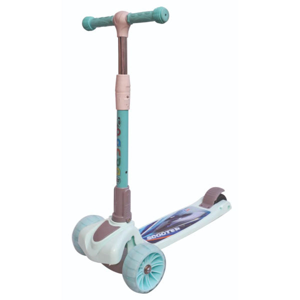 Goyal's Road Master Kids Scooter with 5 Height Adjustable & Foldable Handle I Multicolor Flashing LED Wheels I Scooter for Kids Above 2 Years