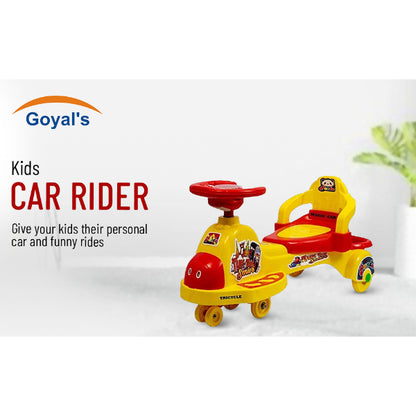 Goyal's Tuk Tuk Senior Magic Car Ride On with Back Rest Support, Music & Lights 2-8 Years