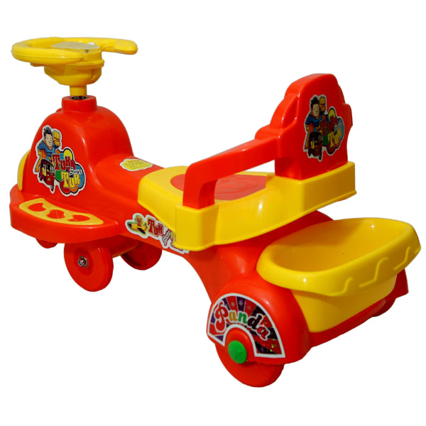 Goyal's Tuk Tuk Senior Magic Car Ride On with Back Rest Support, Music & Lights 2-8 Years