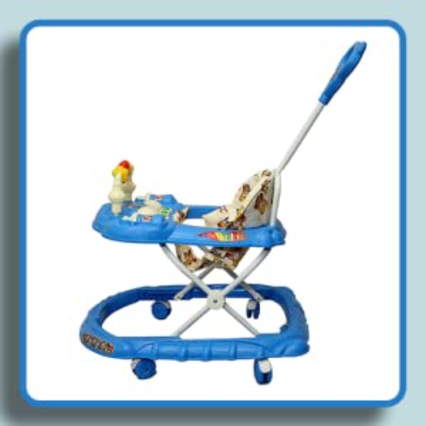 Goyal's Cartoon Baby Adjustable Walker - Music & Rattles