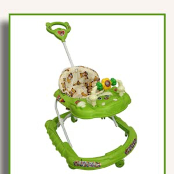 Goyal's Cartoon Baby Adjustable Walker - Music & Rattles