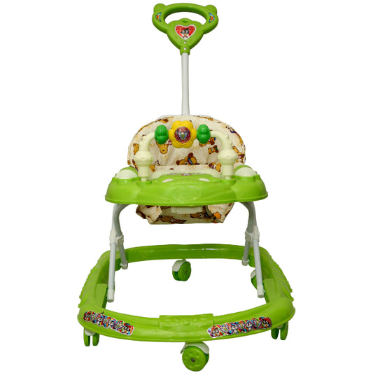 Goyal's Cartoon Baby Adjustable Walker - Music & Rattles with Parental Handle