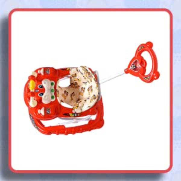 Goyal's Cartoon Baby Adjustable Walker - Music & Rattles