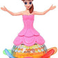 Goyal's Princess Dancing Angel Girl Doll Musical 360 Degree Rotating Princess Girl Flashing Lights with Music Sound Toy for Kids