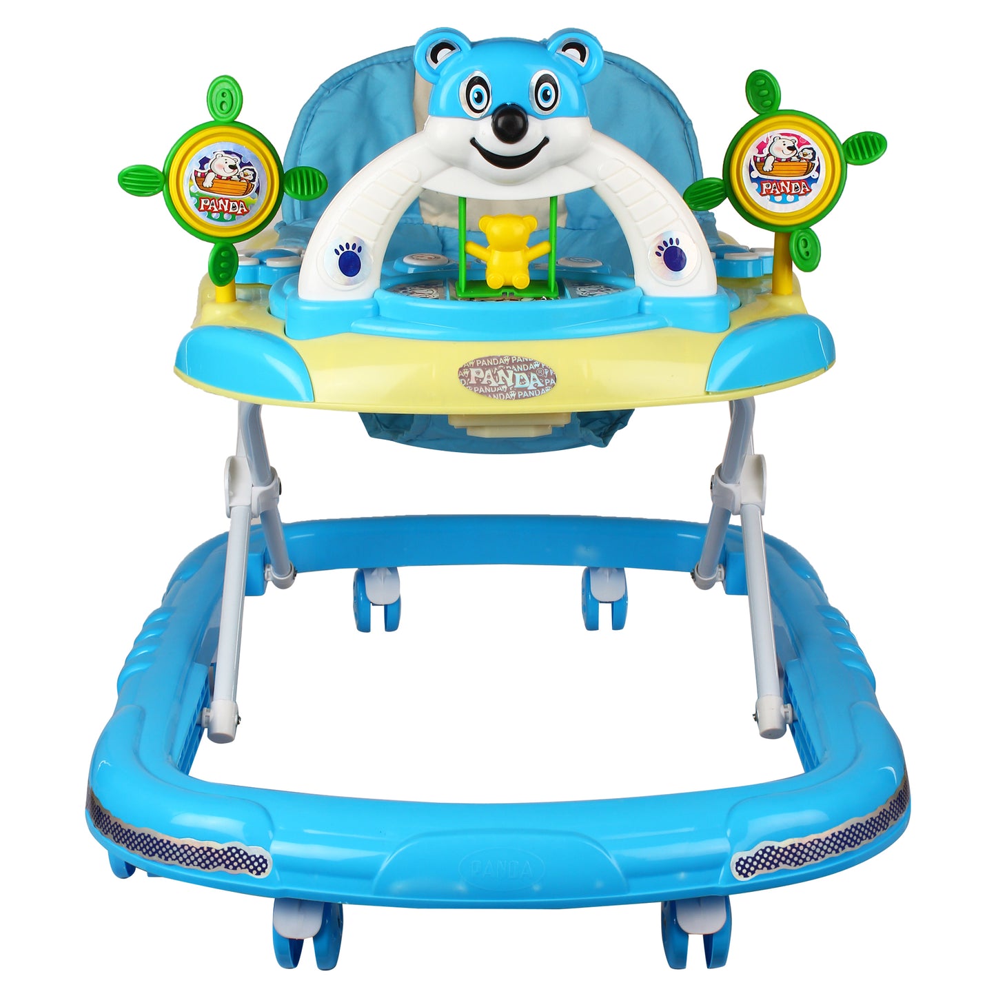 Goyal's Baby Musical Walker - Foldable & Height Adjustable - Blue (Made in India)