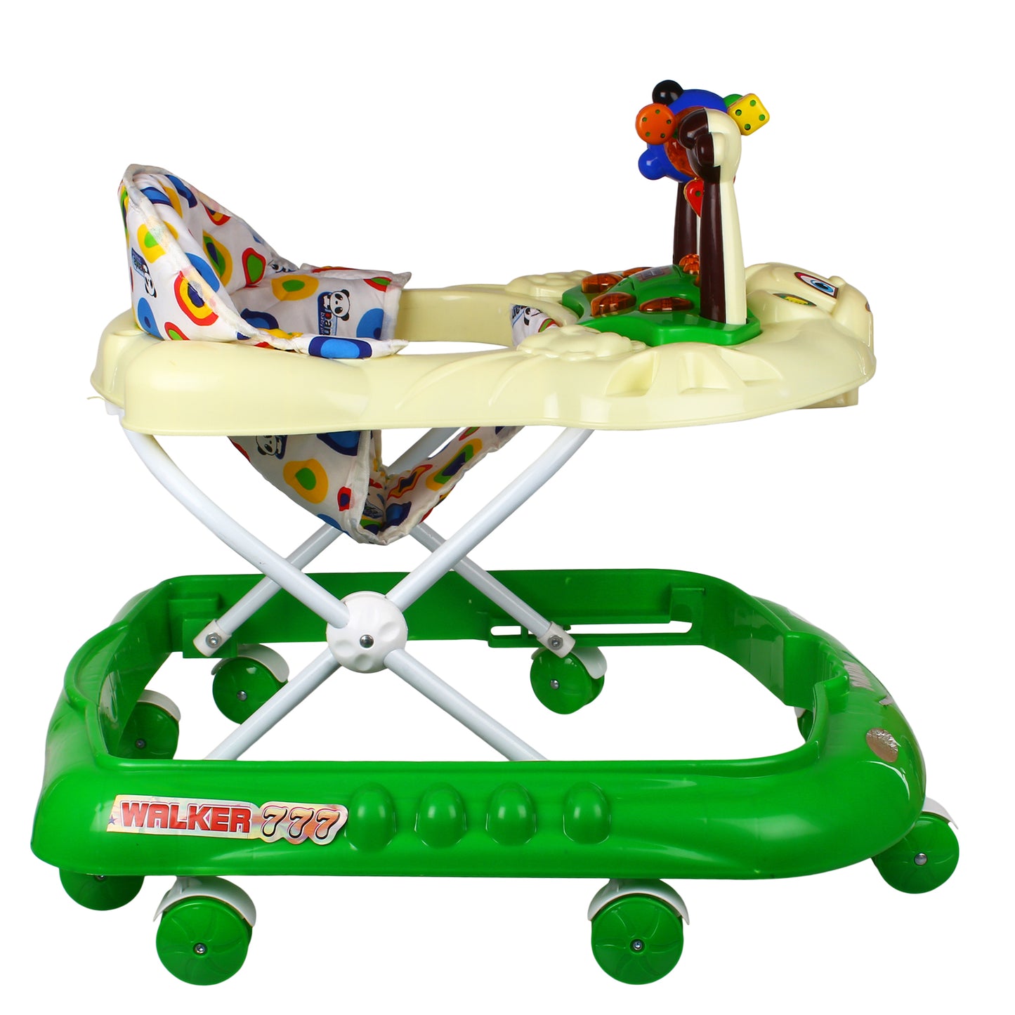 GOYAL'S Monkey Baby Walker - Music & Light Function with Adjustable Height (Green)