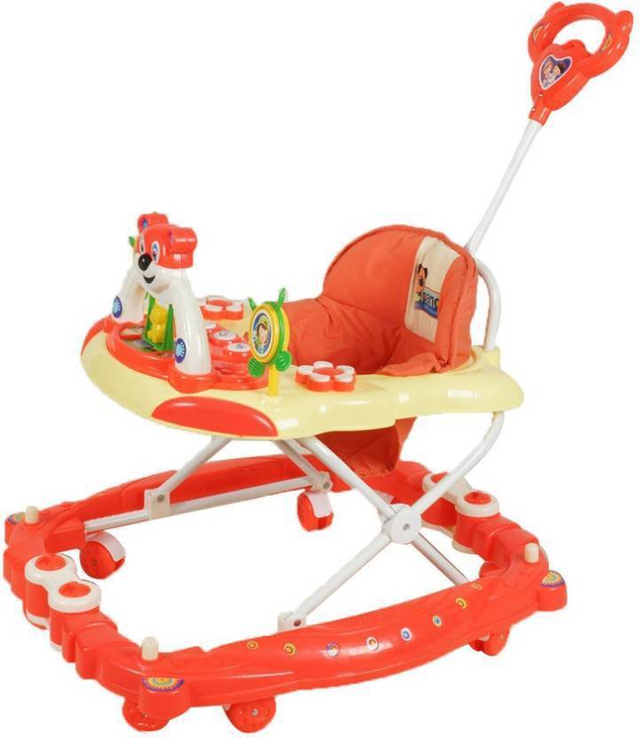 Goyal's Baby Musical Rocker Cum Walker - Foldable & Height Adjustable - Red